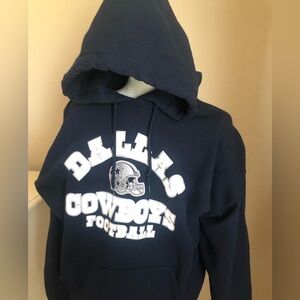 DALLAS COWBOYS vintage Sweatshirt Hoodie Football Helmet Reflective Letters SOFT
